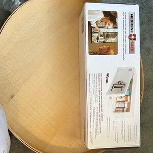 Secure White Medicine Safe with Lock